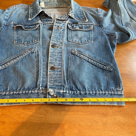 Vintage 1970s Size 42 Maverick Blue Bell Wrangler Selvedge denim trucker jacket - Picture 4 of 16